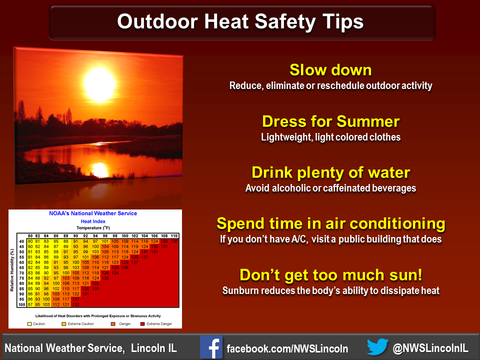 Outdoor heat safety tips